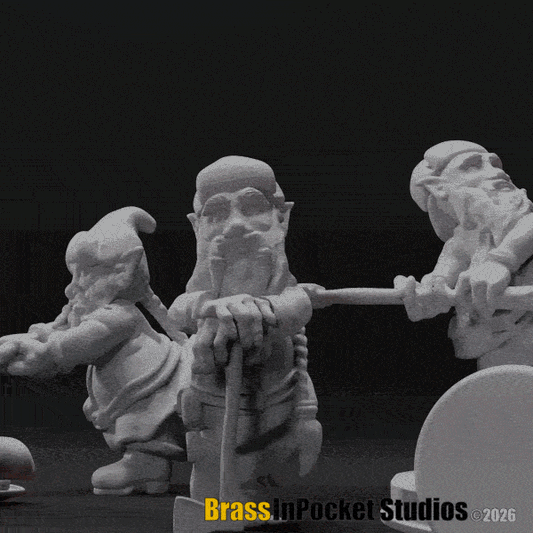 The Pocketeers: Axe & Garden – Full Set (All 3 STL Figurines + Scenic Props) – Commercial License