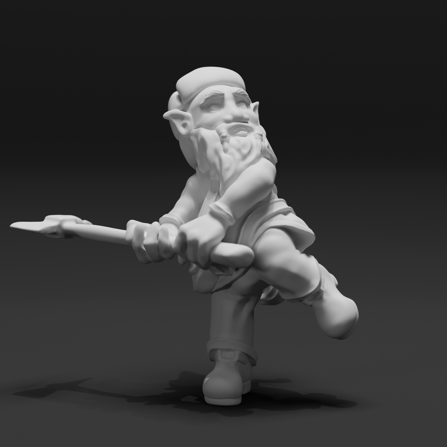 The Pocketeers: Axe & Garden – Pose 1 (STL Figure + Scenic Base) - Commercial License