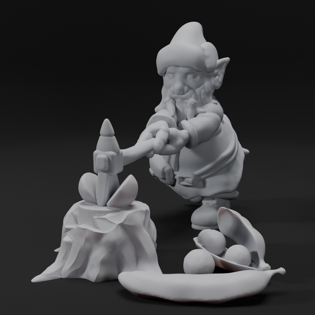 The Pocketeers: Axe & Garden – Full Set (All 3 STL Figurines + Scenic Props) – Commercial License