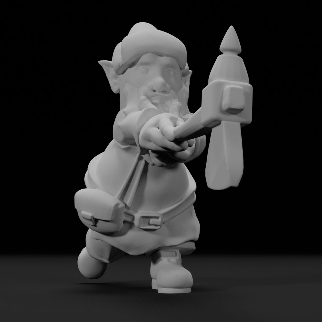 The Pocketeers: Axe & Garden – Pose 2 (STL Figurine + Scenic Props) – Personal License